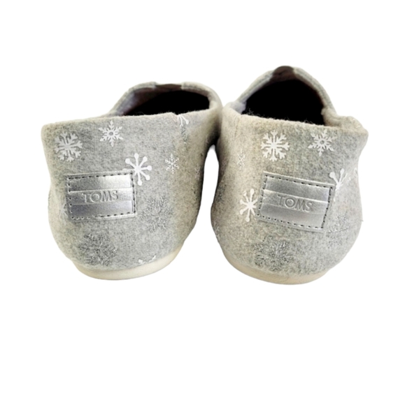 Toms Classic Drizzle Grey Embroidered Snowflakes Size 9.5 - Picture 5 of 10